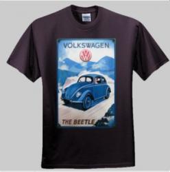 Retro VW Beetle Ad Design - Men and Women's 'Gildan' Slim T-Shirt