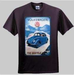 Retro VW Beetle Ad Design - Men and Women's 'Gildan' Slim T-Shirt