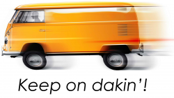 Keep on dakin'! VW Kombi Design - Men and Women's 'Gildan' Slim T-Shirt