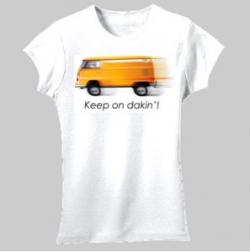 Keep on dakin'! VW Kombi Design - Women's 'Gildan' Slim T-Shirt